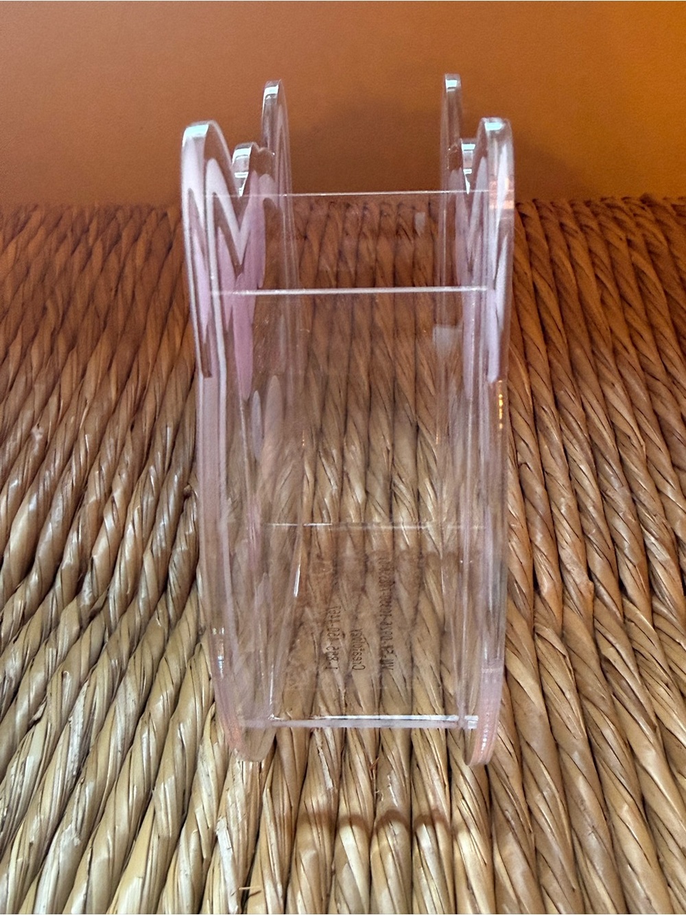 Kawaii Clear Cat-Shaped Acrylic Organizer with Lavender Accent. NWOT - Picture 7 of 9
